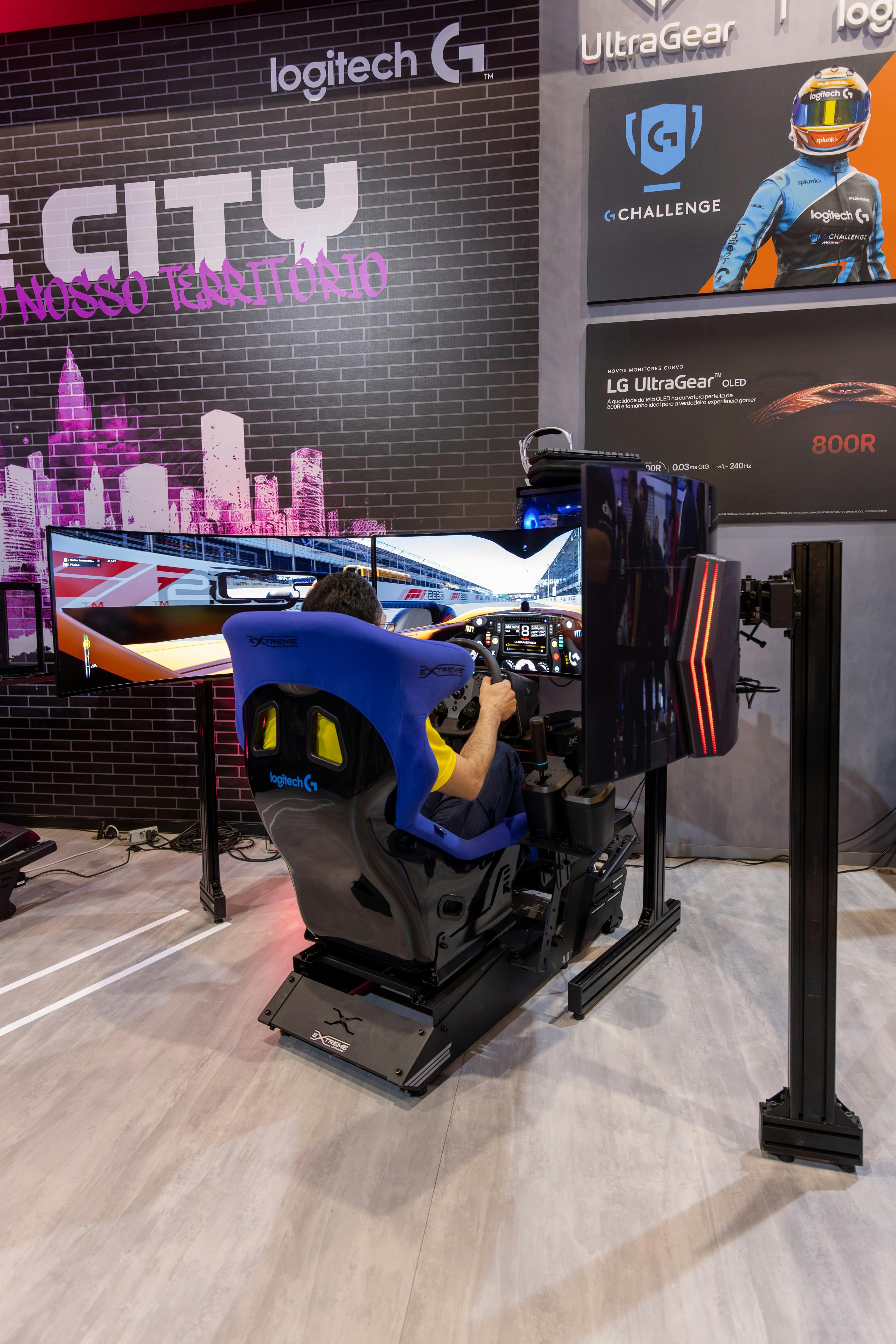 Sim rig at live event