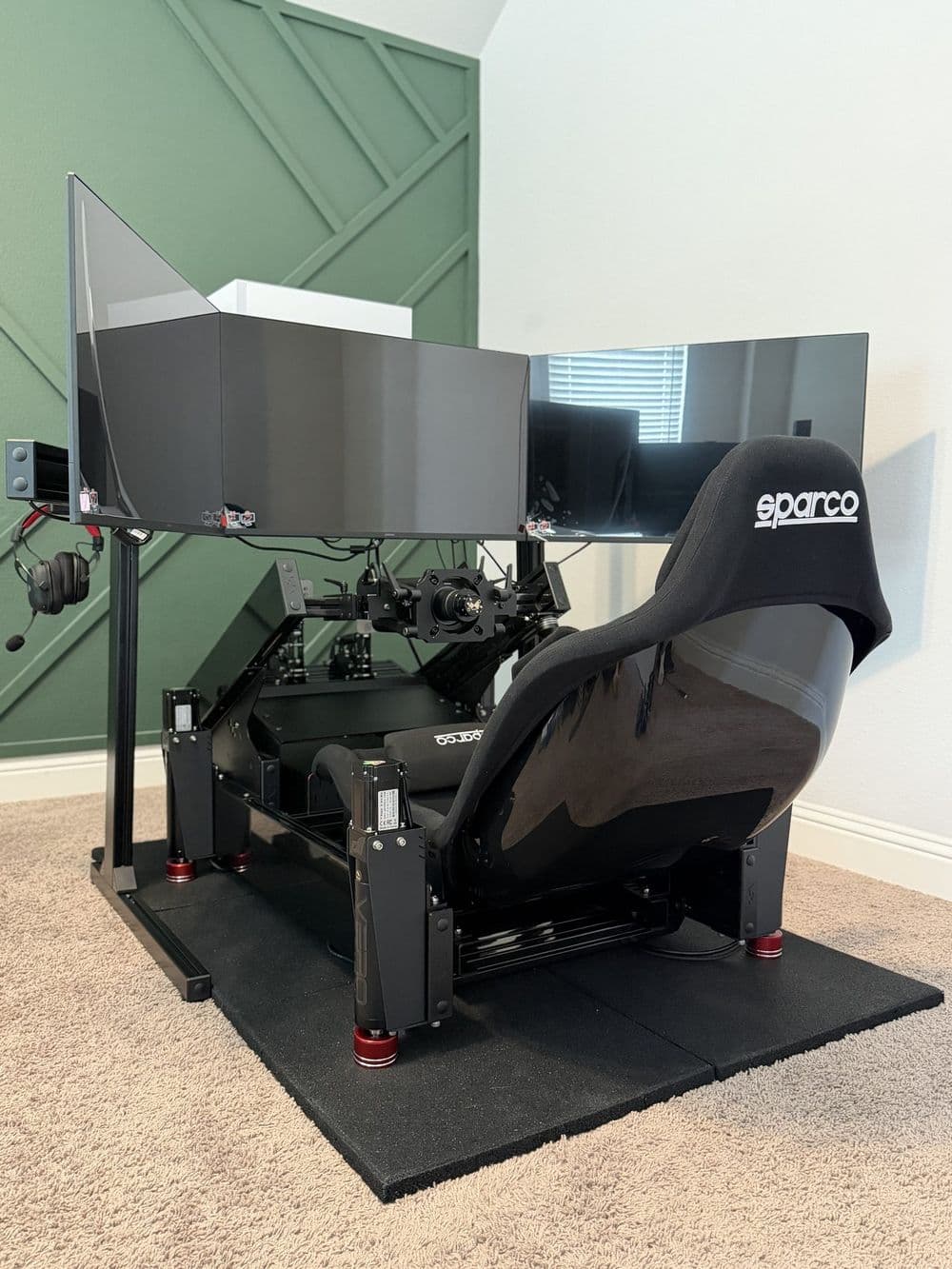 Motion simulator installed in a home