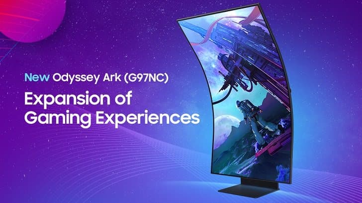 Samsung Odyssey Ark 55-inch 1000R curved gaming screen
